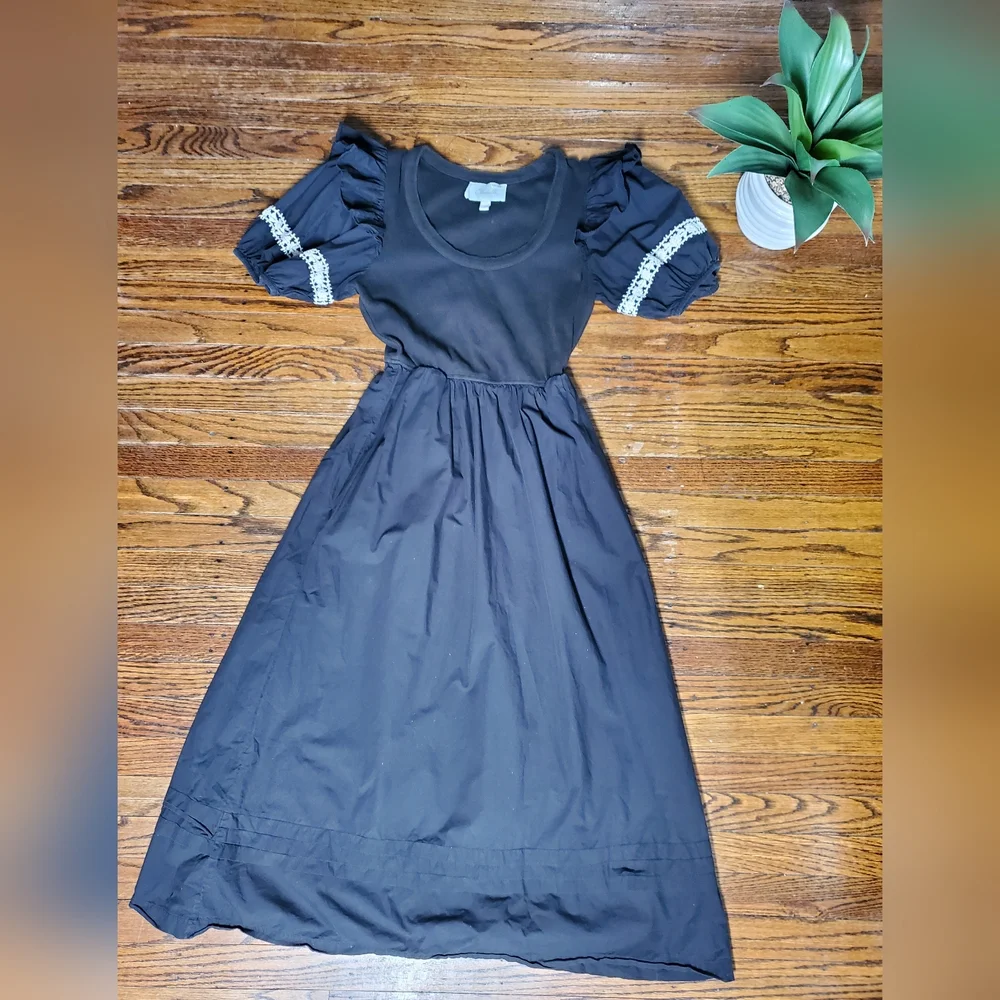 Cleobella Selman Organic Cotton Black Modi Dress Size M - Picture 5 of 13
